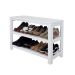 Sapateira Banco de Piso para Closets e Quartos 8 Pares Sapatos Branco Laca