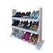 Sapateira de Piso para Closets e Quartos 12 Pares Sapatos - Branco Laca