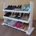 Sapateira de Piso para Closets e Quartos 12 Pares Sapatos - Branco Laca