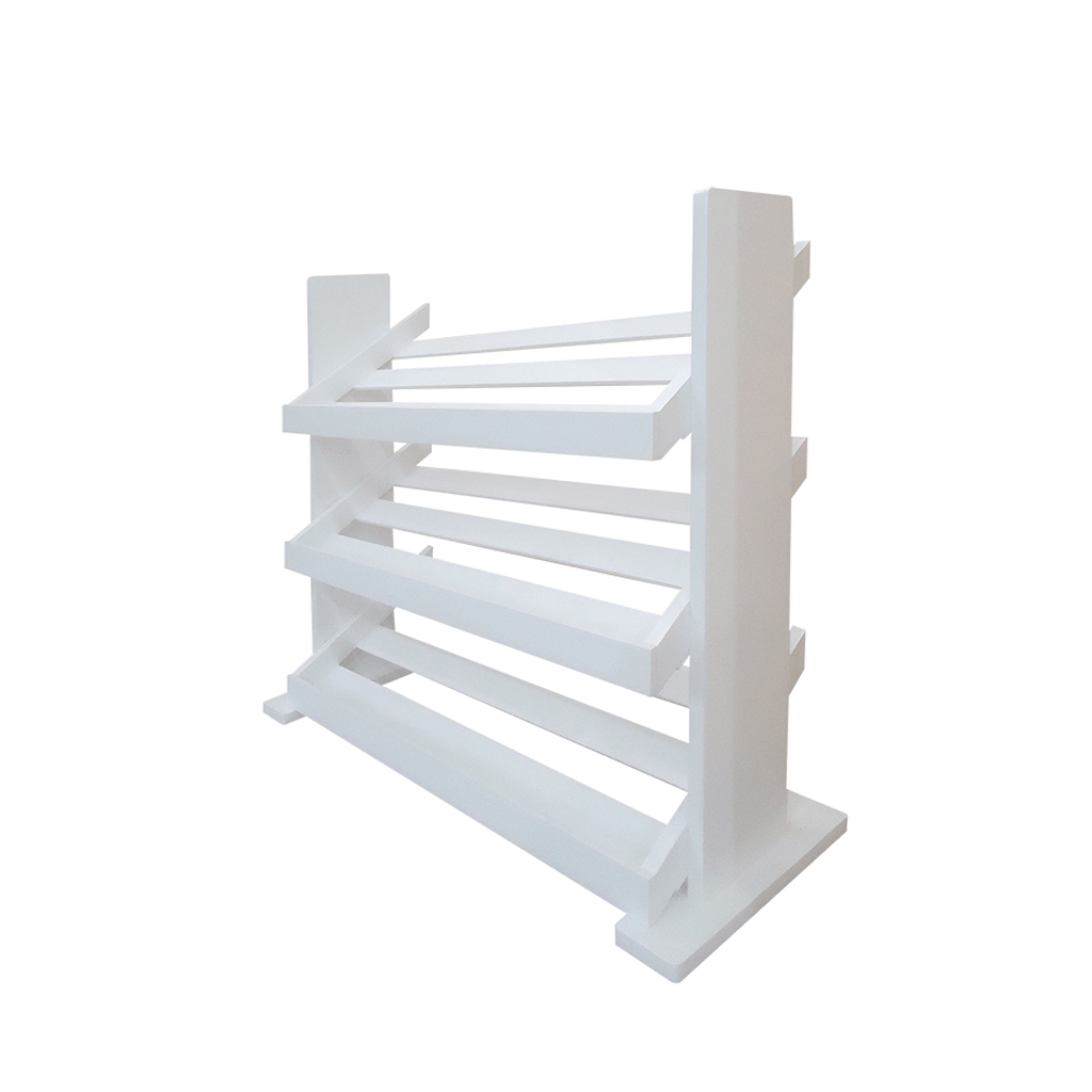 Sapateira de Piso para Closets e Quartos 12 Pares Sapatos - Branco Laca