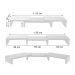 Suporte de Mesa Base Elevada Ajustável 3 Monitores Gamer Notebook Branco