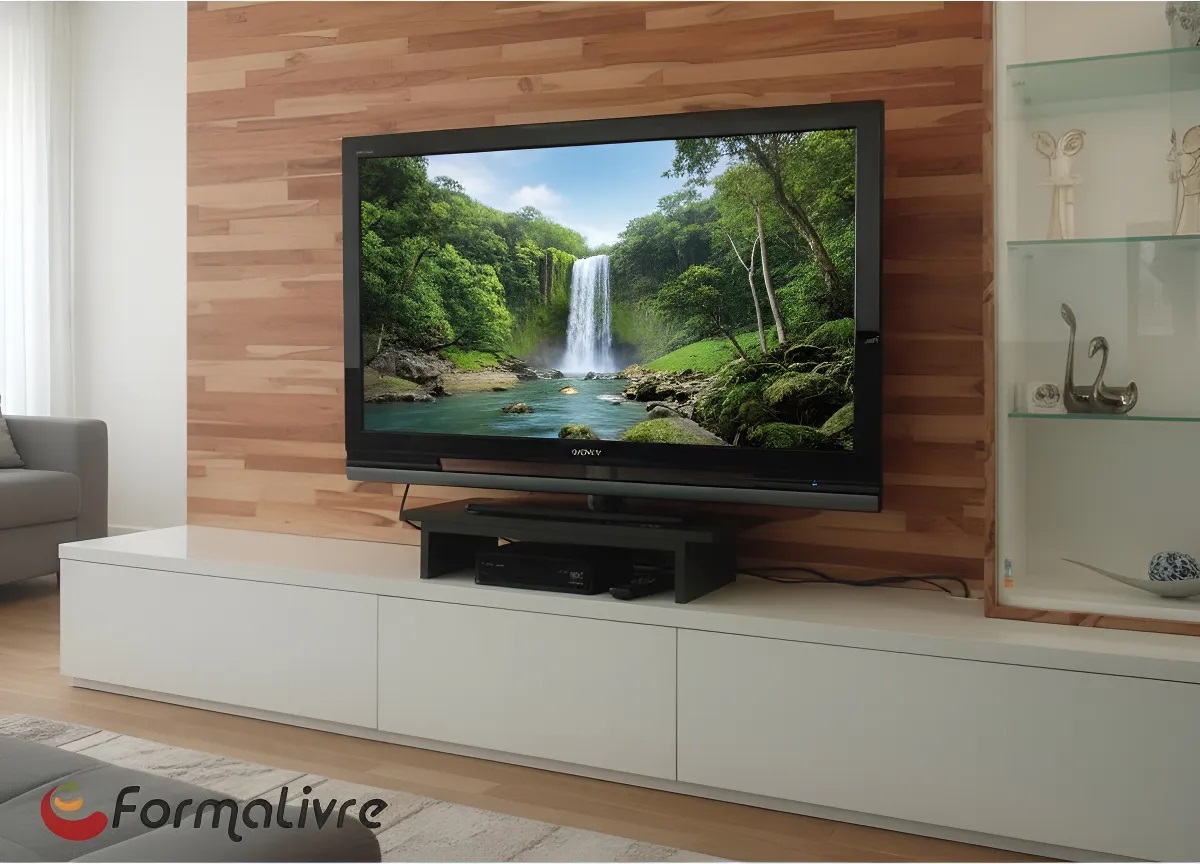 Suporte de Mesa Giratório 360° com Nicho para TV - Preto