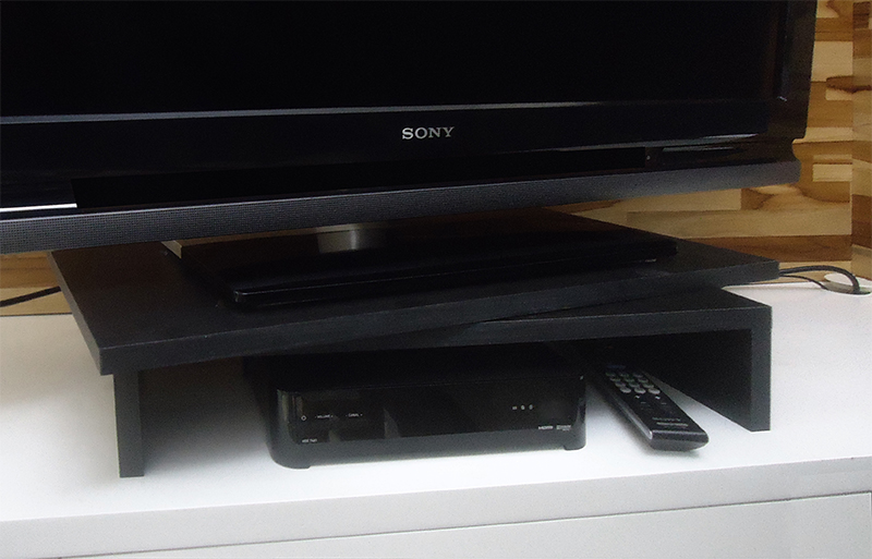 Suporte de Mesa Giratório 360° com Nicho para TV - Preto