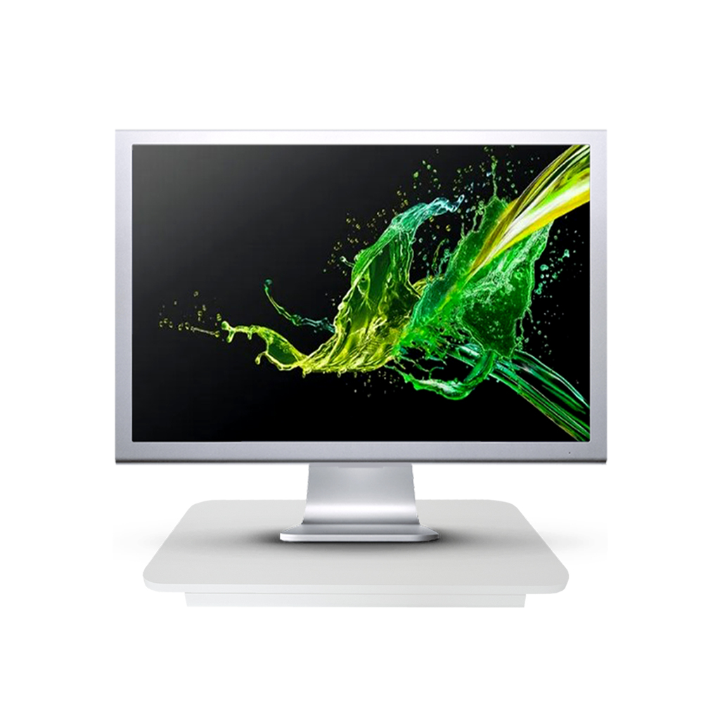 Suporte de Mesa Giratório 360° para Monitor Branco