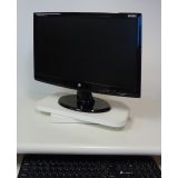 Suporte de Mesa Giratório 360° para Monitor Branco