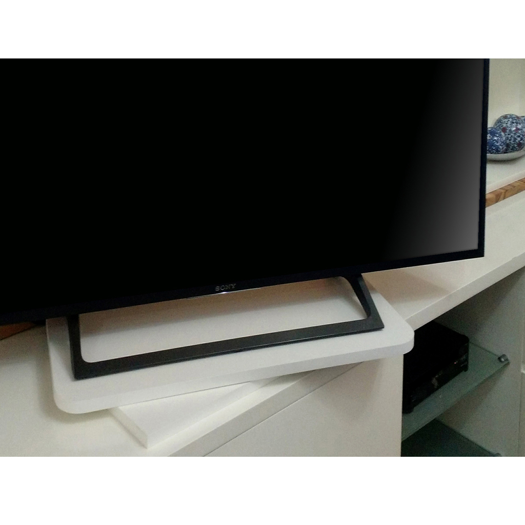 Suporte de Mesa Giratório 360° para TV Branco