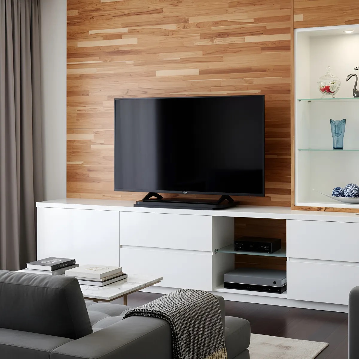 Suporte de Mesa Giratório 360° para TV Preto