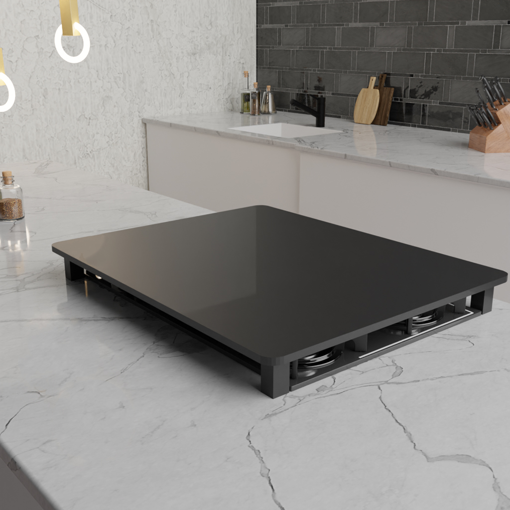 Tampa Para Cooktop Brastemp 4 Bocas BDD61AE 57 X 46 cm Preto Laca