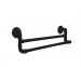 Toalheiro Duplo Suporte Porta Toalhas de Parede Acessório para Banheiro Estilo Industrial Preto Laca