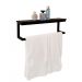Toalheiro Porta Toalhas de Parede Acessório para Banheiro Estilo Industrial Preto Laca