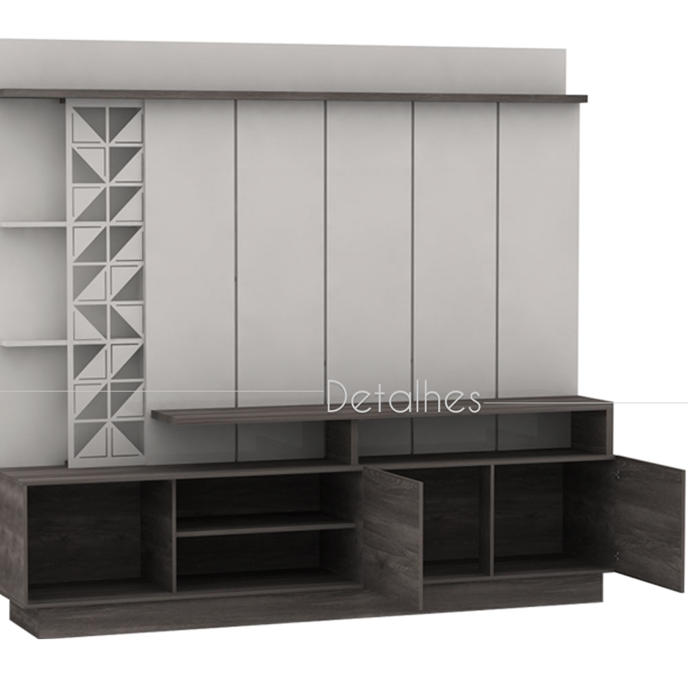Estante Home Theater para TV até 65 Polegadas Sala de Estar Vivaz Canela - Frade Movelaria