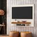 Painel Home Suspenso para TV até 47/50 Polegadas Clean Off White/Coral - Frade Movelaria