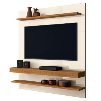 Painel Home Suspenso para TV até 55 Polegadas Sala de Estar Web New Off White/Coral - Frade Movelaria é boa?