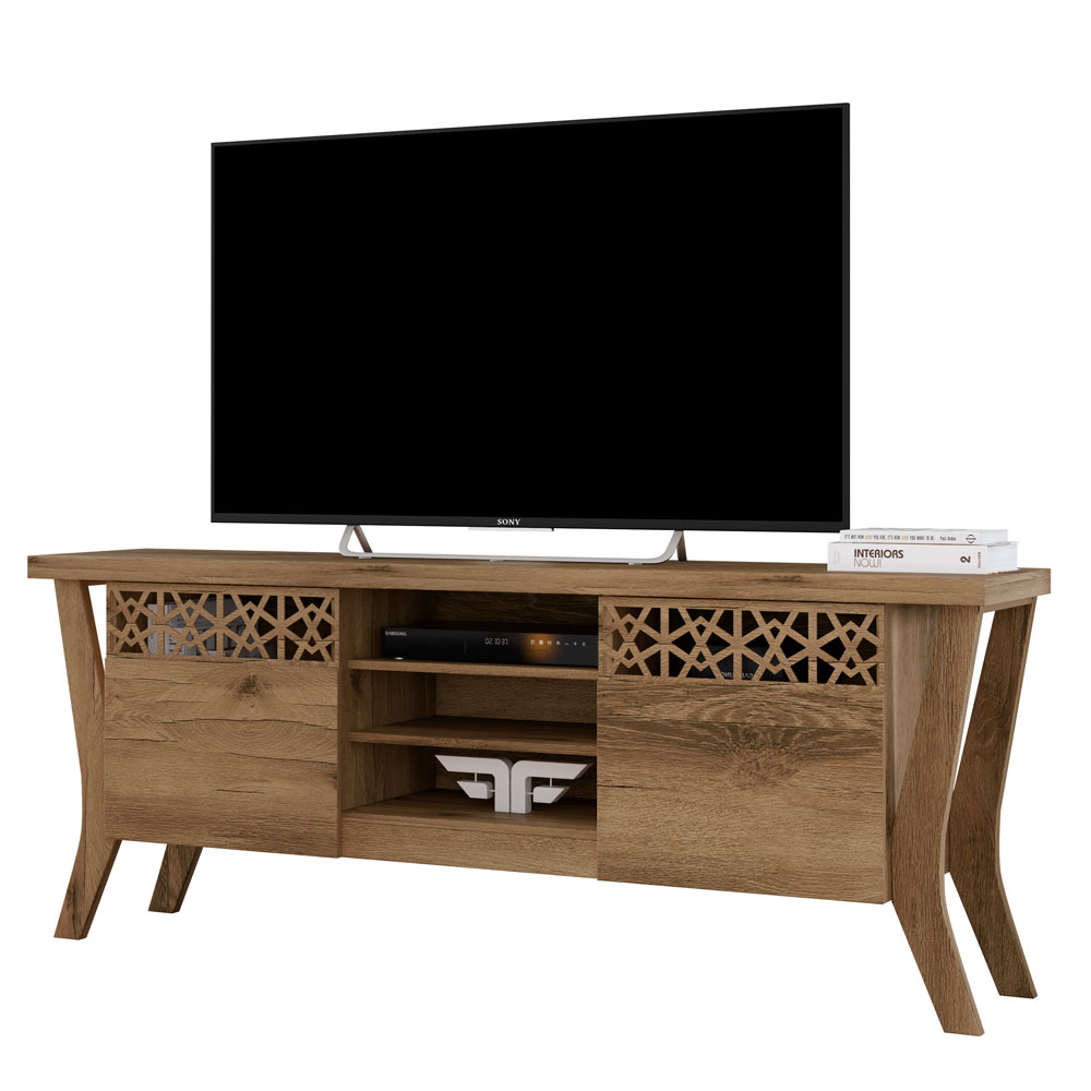 Rack Bancada para TV até 60 Polegadas Sala de Estar Decor Canela - Frade Movelaria