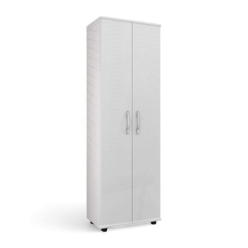 Armário Multiuso Com Prateleiras Sofisticado Topázio Branco