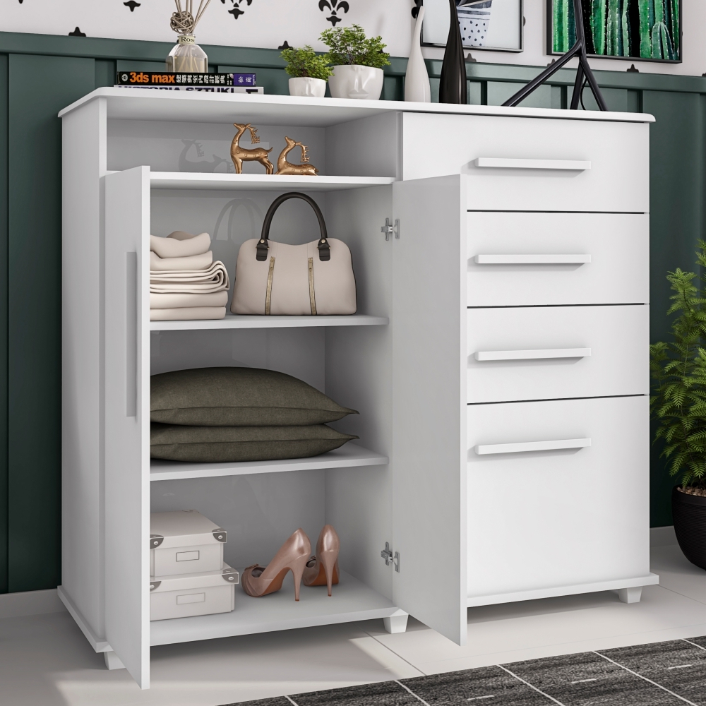 Cômoda 4 Gavetas Nugel Branco