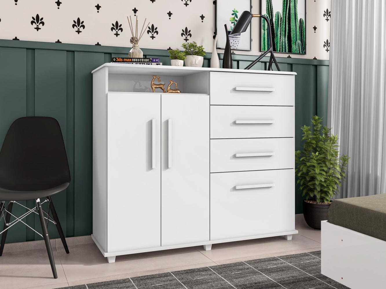 Cômoda com 2 Portas Kaybe Branco