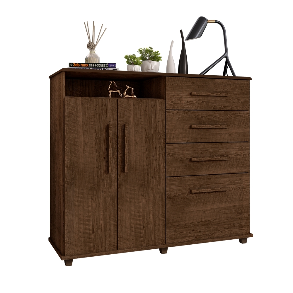 Cômoda com 2 Portas Kaybe Malbec