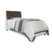 Cabeceira Box Branco com Capitonê Marrom