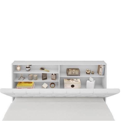 Cabeceira Box Queen 1,58 Isis Branco Com Capitonê Branco