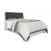 Cabeceira Box Queen 1,58 Isis Branco Com Capitonê Preto - Framar