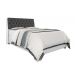 Cabeceira Box Queen 1,58 Isis Branco Com Capitonê Preto