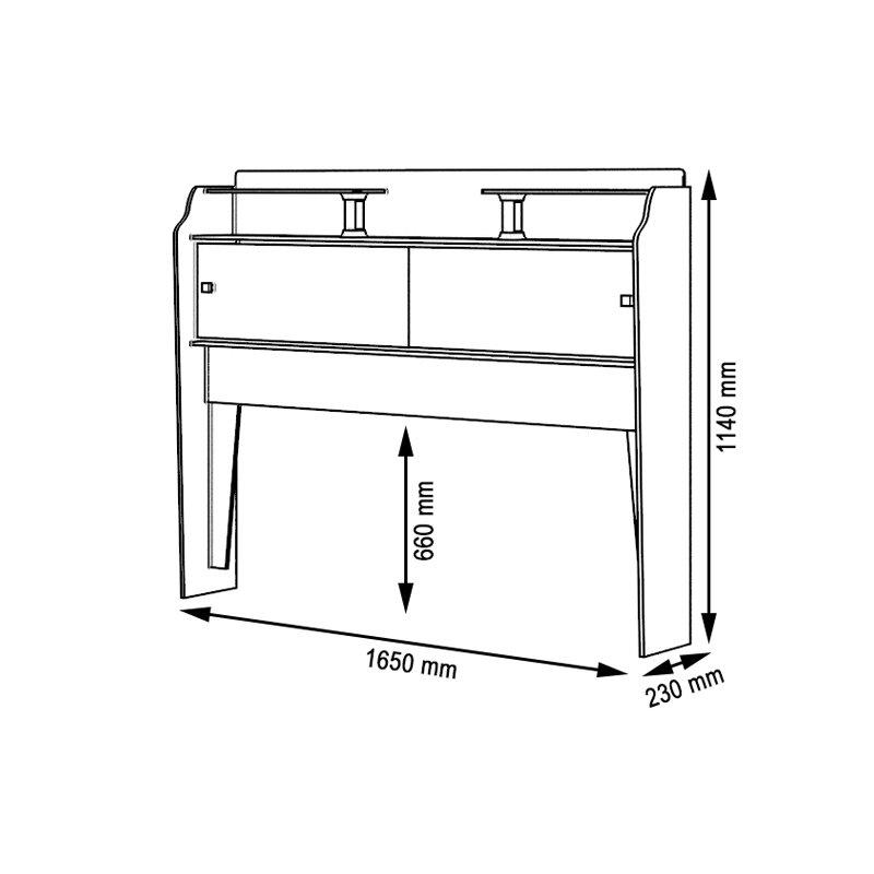 Cabeceira Box Queen 1,58Cm Elisa Branco Ou Branco/Preto - Framar Móveis