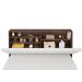 Cabeceira Box Queen Isis Chocolate com Capitonê Branco