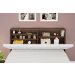 Cabeceira Box Queen Isis Chocolate com Capitonê Branco