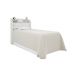 Cabeceira Box Solteiro 0,88Cm Elisa Branco Branco/Preto - Framar Móveis