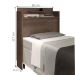 Cabeceira Box Solteiro Austin Chocolate
