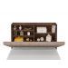 Cabeceira Box Solteiro Isis Chocolate com Capitonê Bege