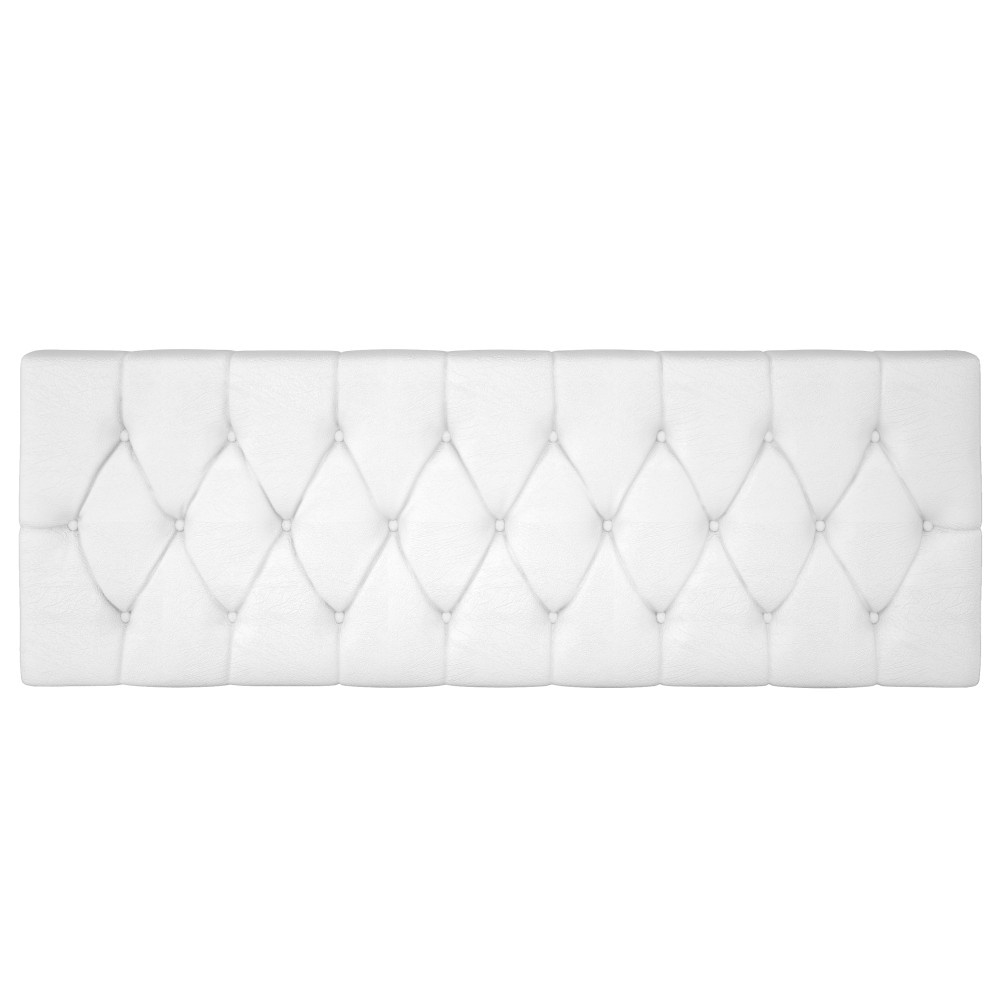 Cabeceira Casal Box Laura Malbec Captonê Branco
