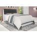 Cabeceira Casal Isis Branco Com Painel Class Preto Framar