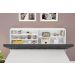 Cabeceira Casal Isis Branco Com Painel Class Preto Framar