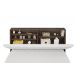 Cabeceira Casal Isis Chocolate Com Capitonê Branco Framar