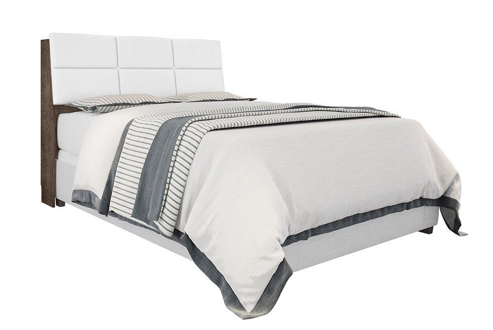 Cabeceira Casal Isis Chocolate Com Painel Class Branco Framar