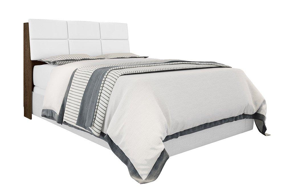 Cabeceira Casal Isis Malbec Com Painel Class Branco Framar