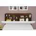 Cabeceira Casal Isis Malbec Com Painel Class Branco Framar