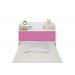 Cabeceira Flex Solteiro Elisa Branco e Rosa Framar