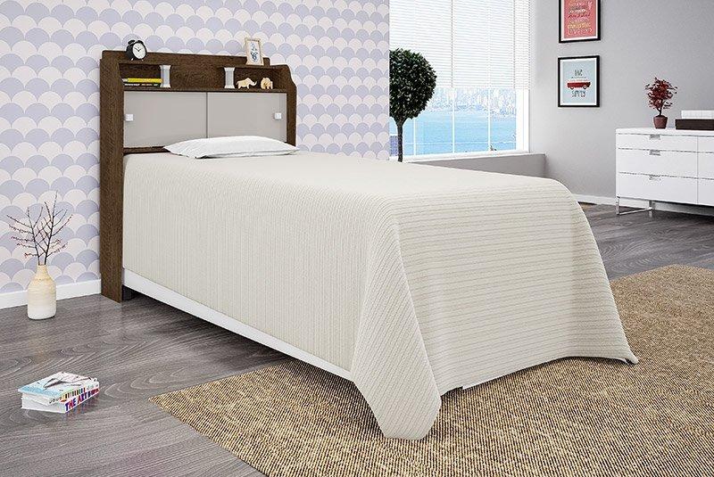 Cabeceira Flex Solteiro Elisa Malbec E Off White Framar