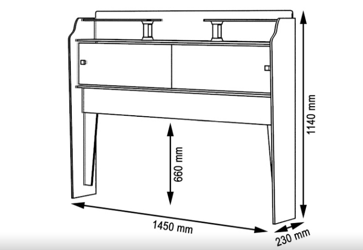 Cabeceira Para Cama Box Casal 138 Elisa Cor BRANCA 