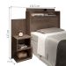 Cabeceira Solteiro Box Nicho Charlotte Chocolate