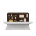 Cabeceira Solteiro Isis Malbec Com Painel Class Branco Framar