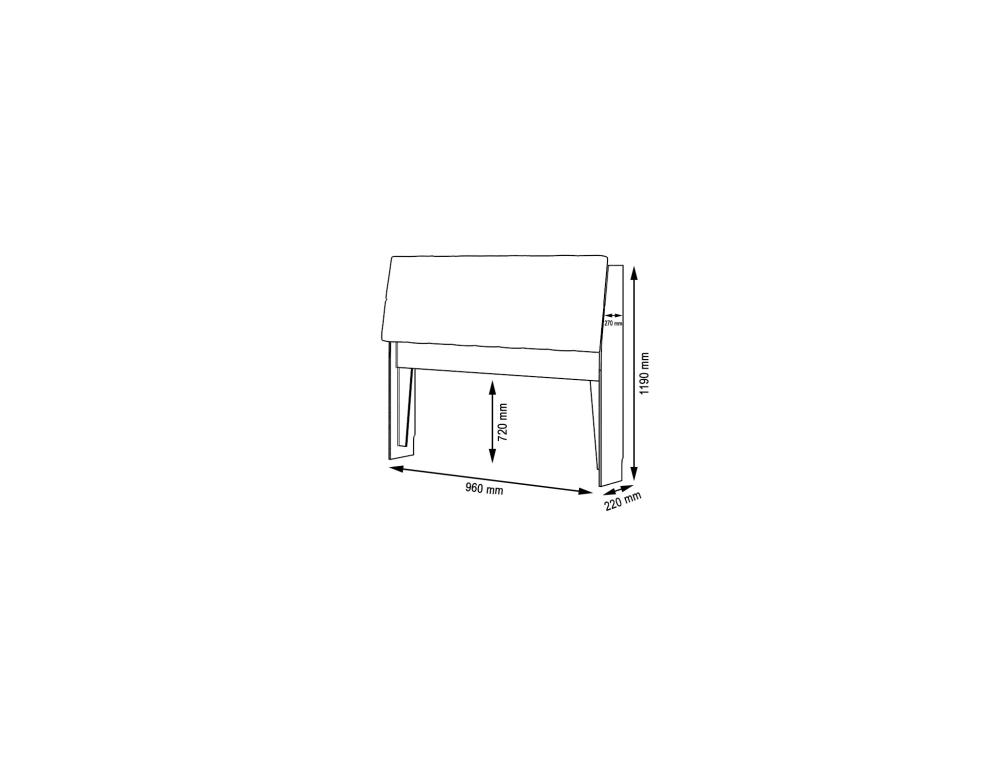 Cabeceira Solteiro Isis Malbec Com Painel Class Branco Framar