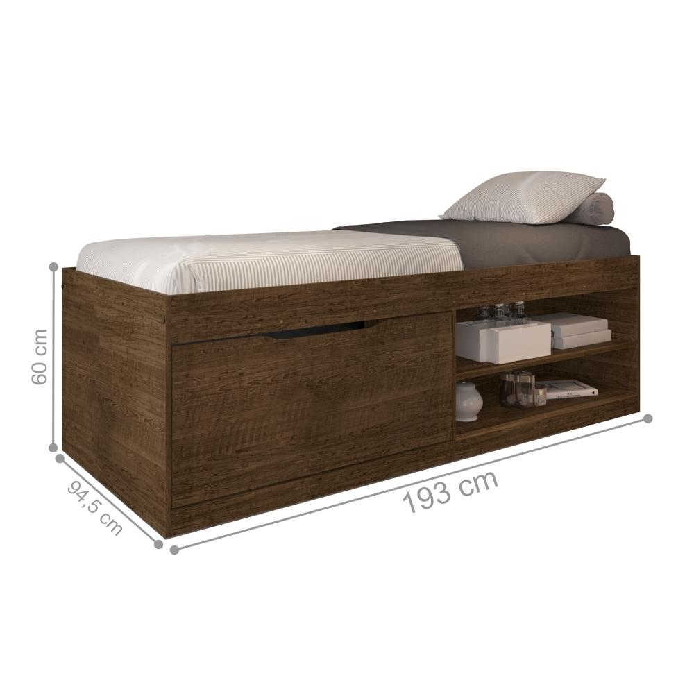 Cama Box Sapateira Tien Malbec com Colchão