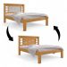 Cama Casal Com Cabeceira Flex Lavínia Naturalle E Off White