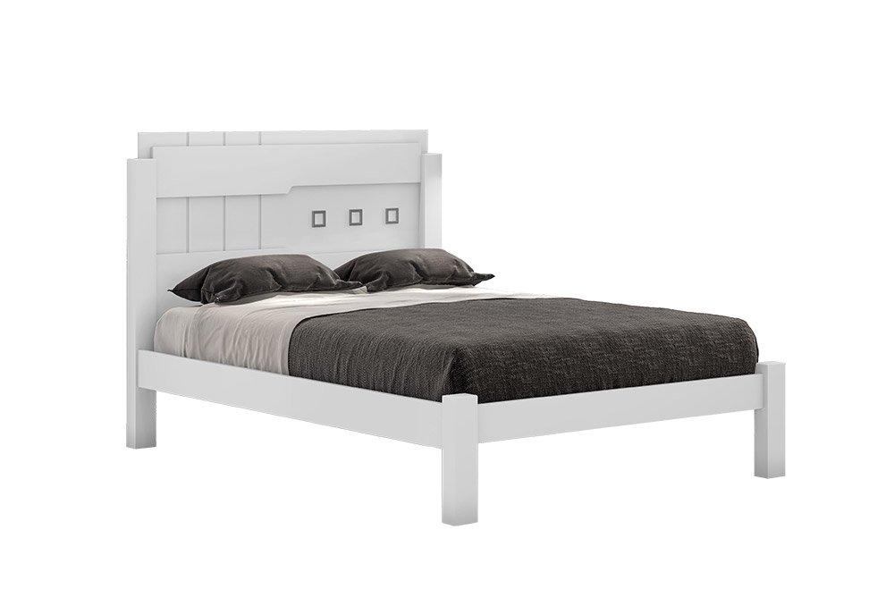 Cama Casal Leticia Branco - Framar Móveis