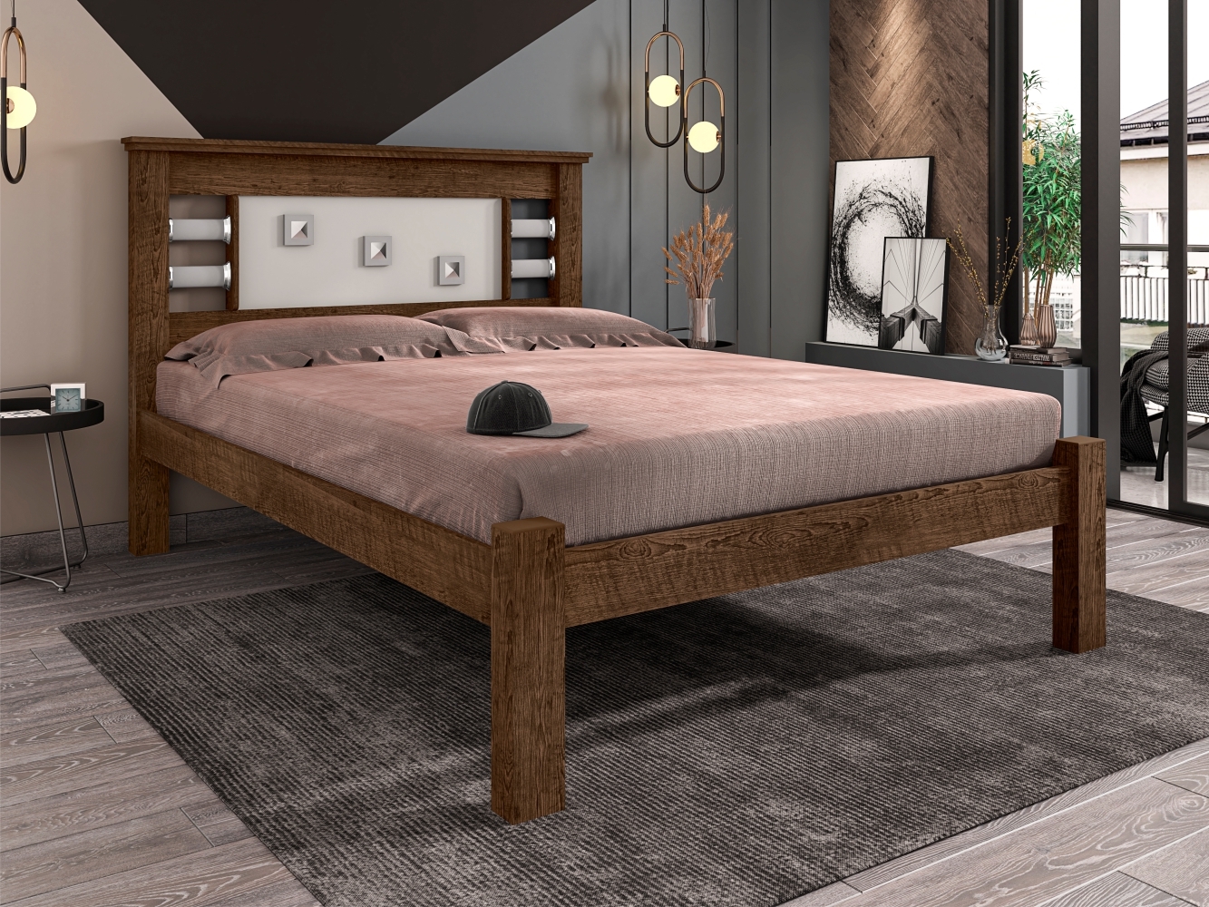 Cama Casal Vaius Malbec Off White