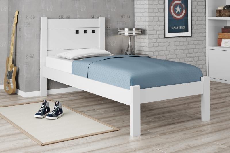 Cama De Solteiro Branco Paola Ii Framar